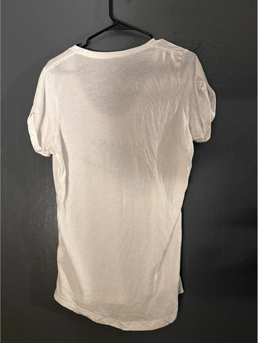 Nike White V-Neck Loose Fit T-Shirt with Leopard Print Logo